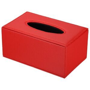 Tissue Box Cover Leather Rectangle Waterproof Napkin Paper Towel Dispenser